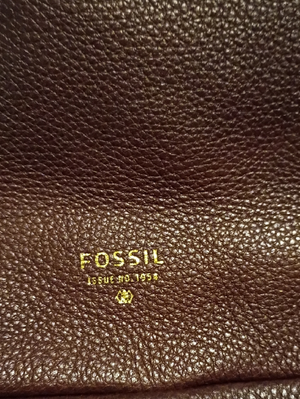Fossil Brown Pebbled Leather Satchel with Gold Accents - Picture 2 of 10